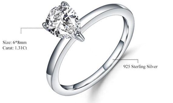 Zirconia cúbica vs diamante anillo de compromiso